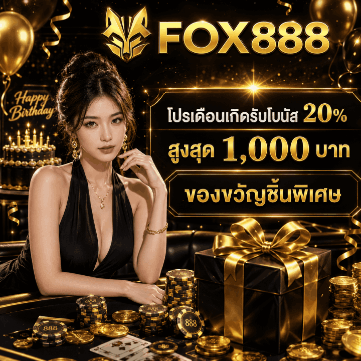 โปรเดือนเกิดรับโบนัส 20% สูงสุด 1,000 บาท